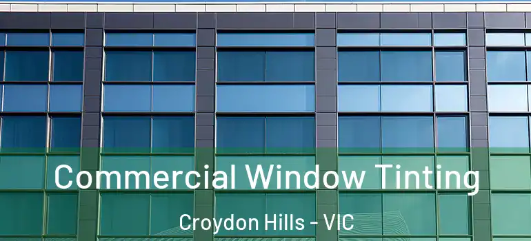 Commercial Window Tinting Croydon Hills - VIC