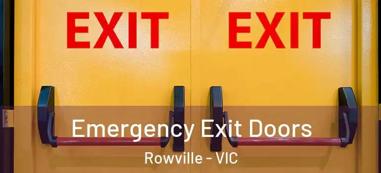 Emergency Exit Doors Rowville - VIC