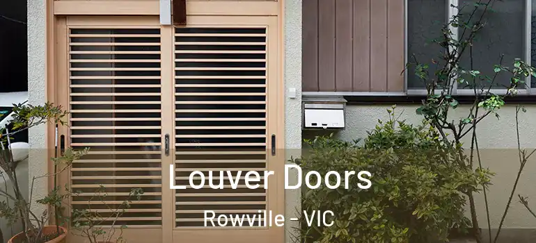 Louver Doors Rowville - VIC