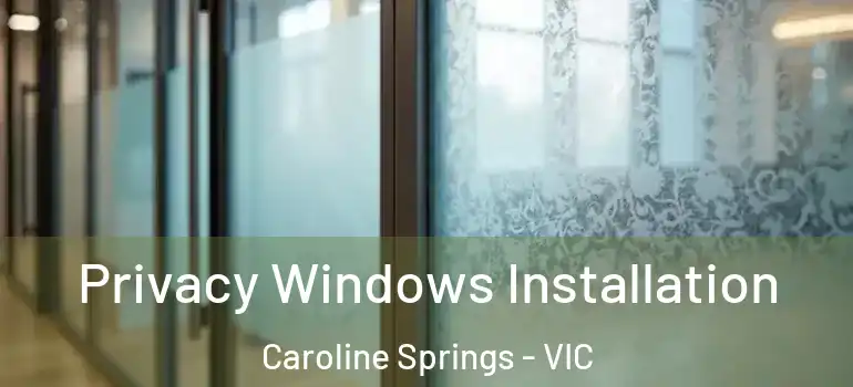 Privacy Windows Installation Caroline Springs - VIC