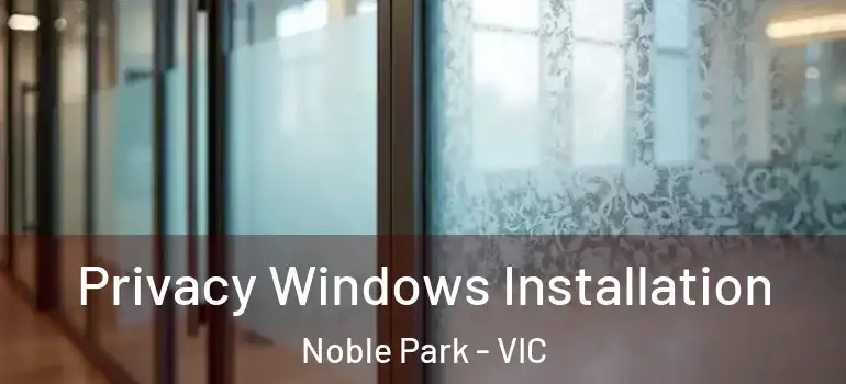 Privacy Windows Installation Noble Park - VIC