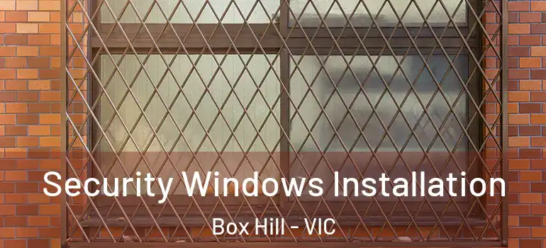 Security Windows Installation Box Hill - VIC