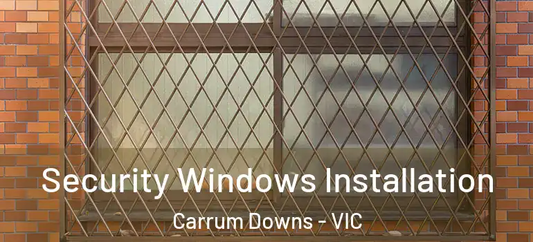 Security Windows Installation Carrum Downs - VIC
