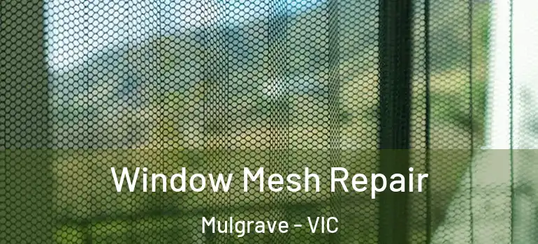 Window Mesh Repair Mulgrave - VIC