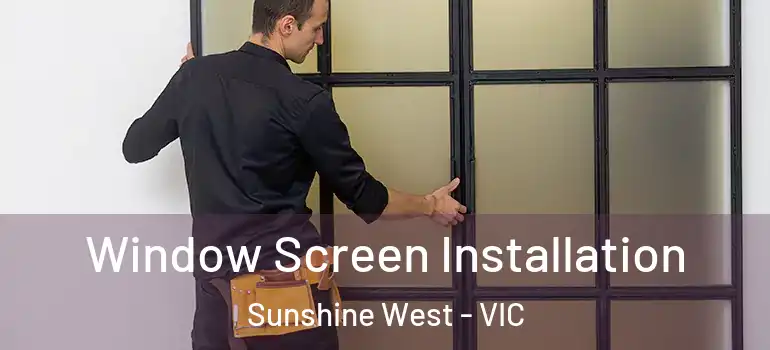 Window Screen Installation Sunshine West - VIC