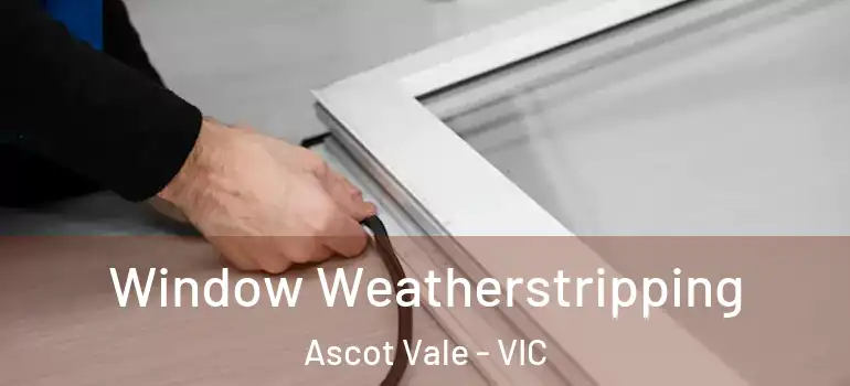 Window Weatherstripping Ascot Vale - VIC